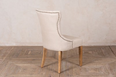 button back dining chair and oak legs